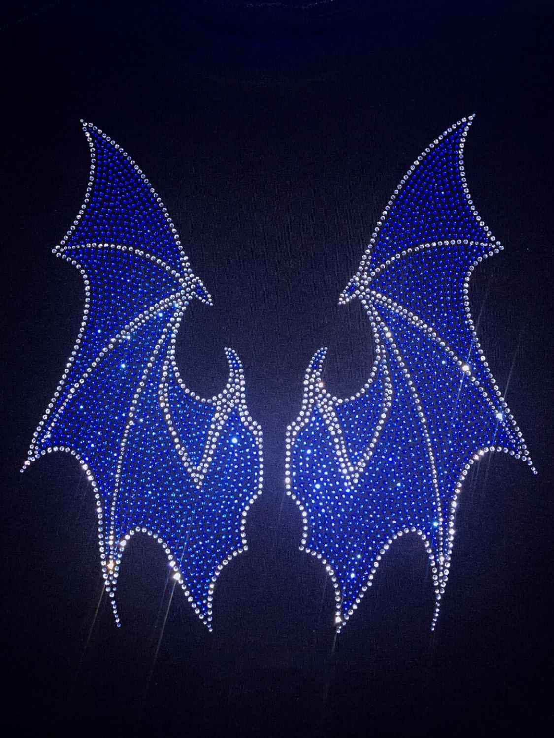 Men's Rhinestone Bat Zip Up Hoodie - Damned Threads